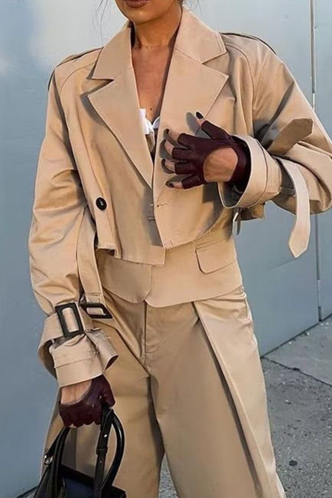 Valeria Cropped Trench Coat