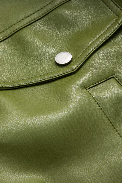 Faux Leather Pocket Jacket